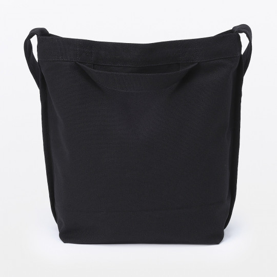 Torba tote bawełniana z długim paskiem czarna