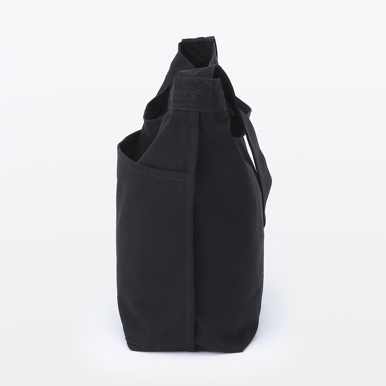 Torba tote bawełniana z długim paskiem czarna