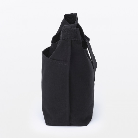 Torba tote bawełniana z długim paskiem czarna