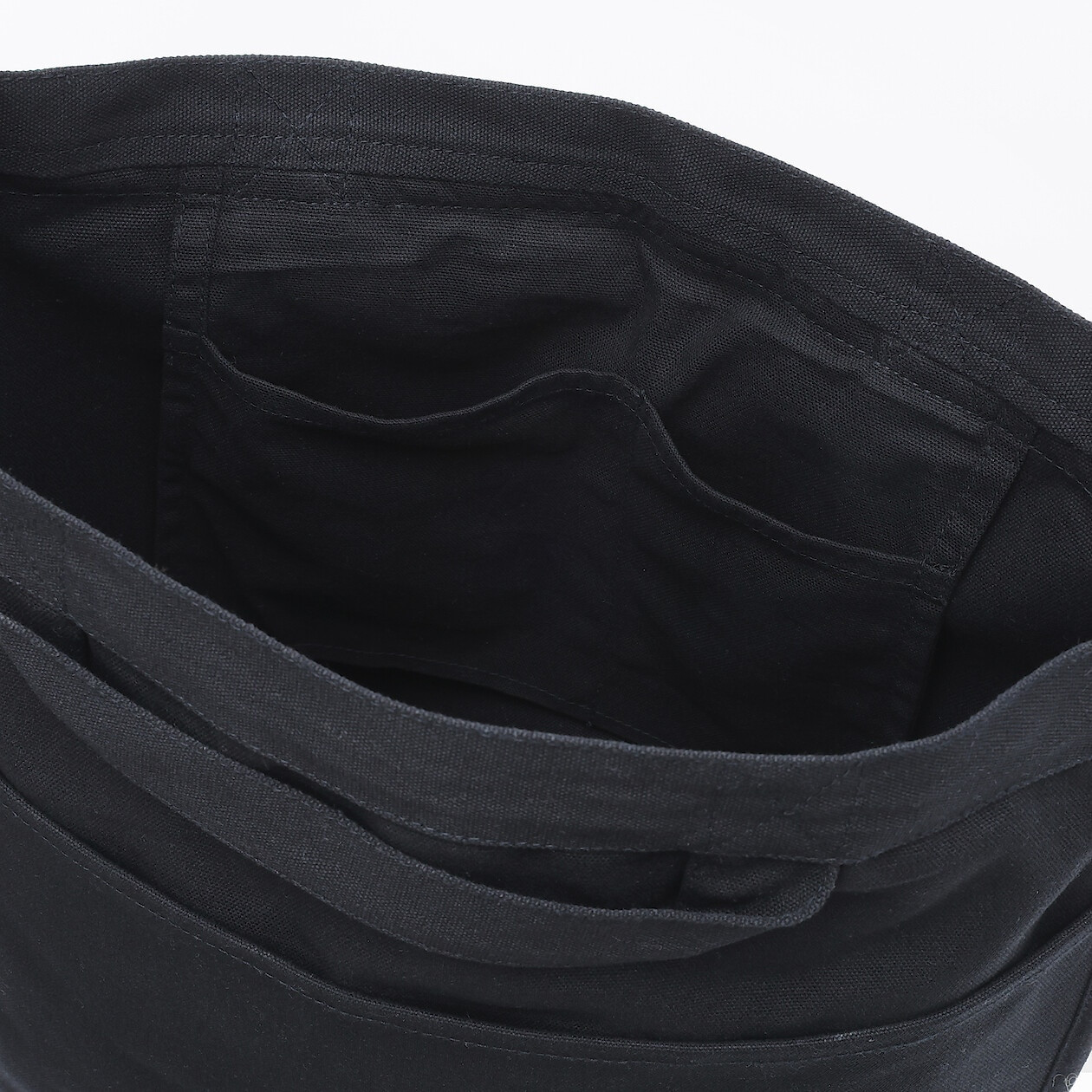 Torba tote bawełniana z długim paskiem czarna