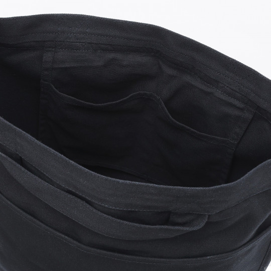 Torba tote bawełniana z długim paskiem czarna