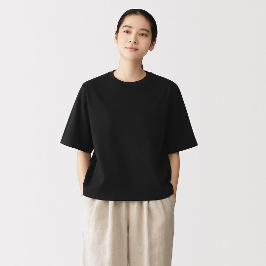 T-shirt cool touch szeroki czarny