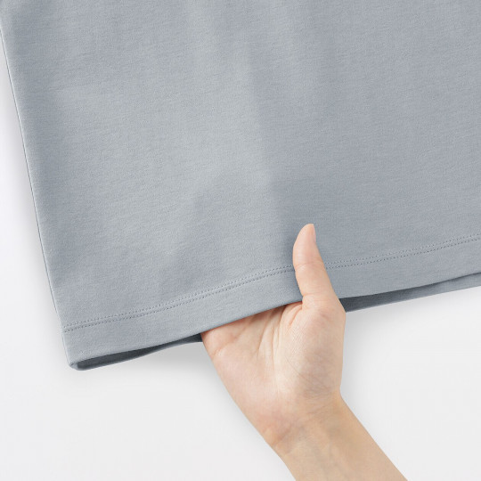 T-shirt szeroki cool touch niebieski