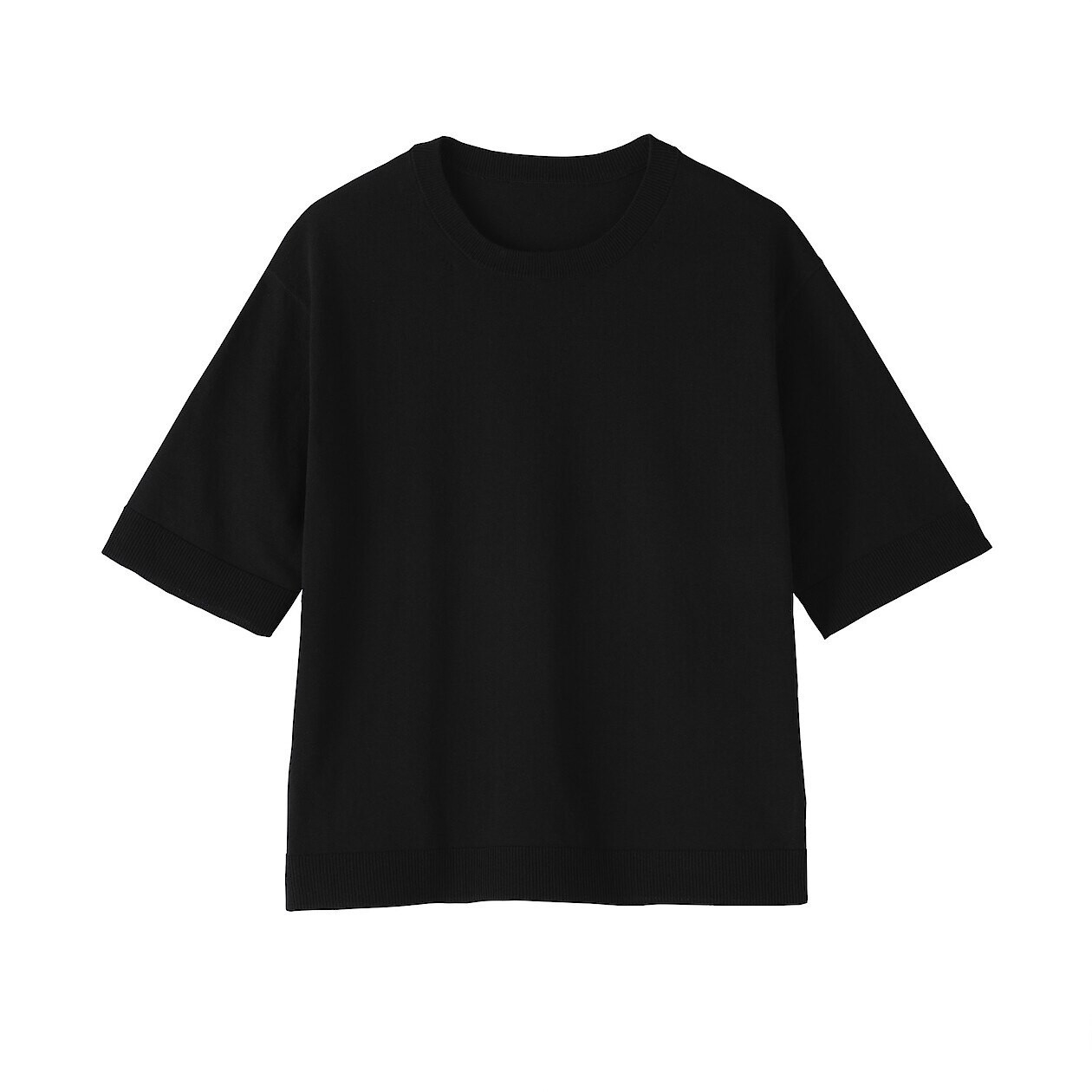Sweter cienki z krótkim rękawem czarny