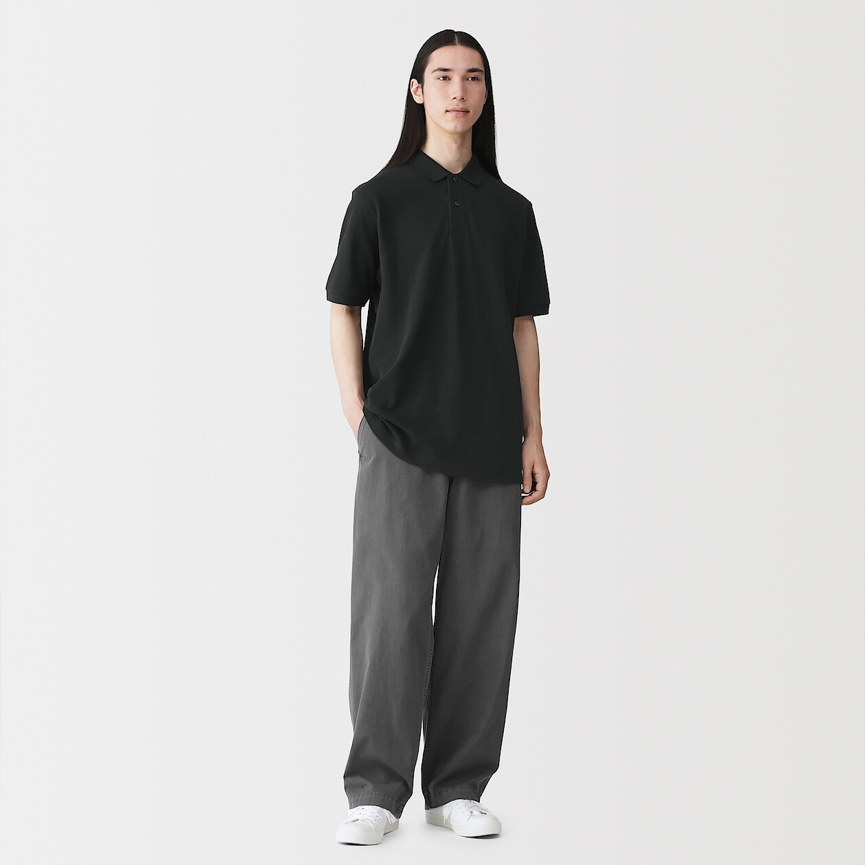 T-shirt polo czarny