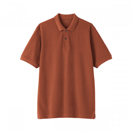 T-shirt polo ceglasty