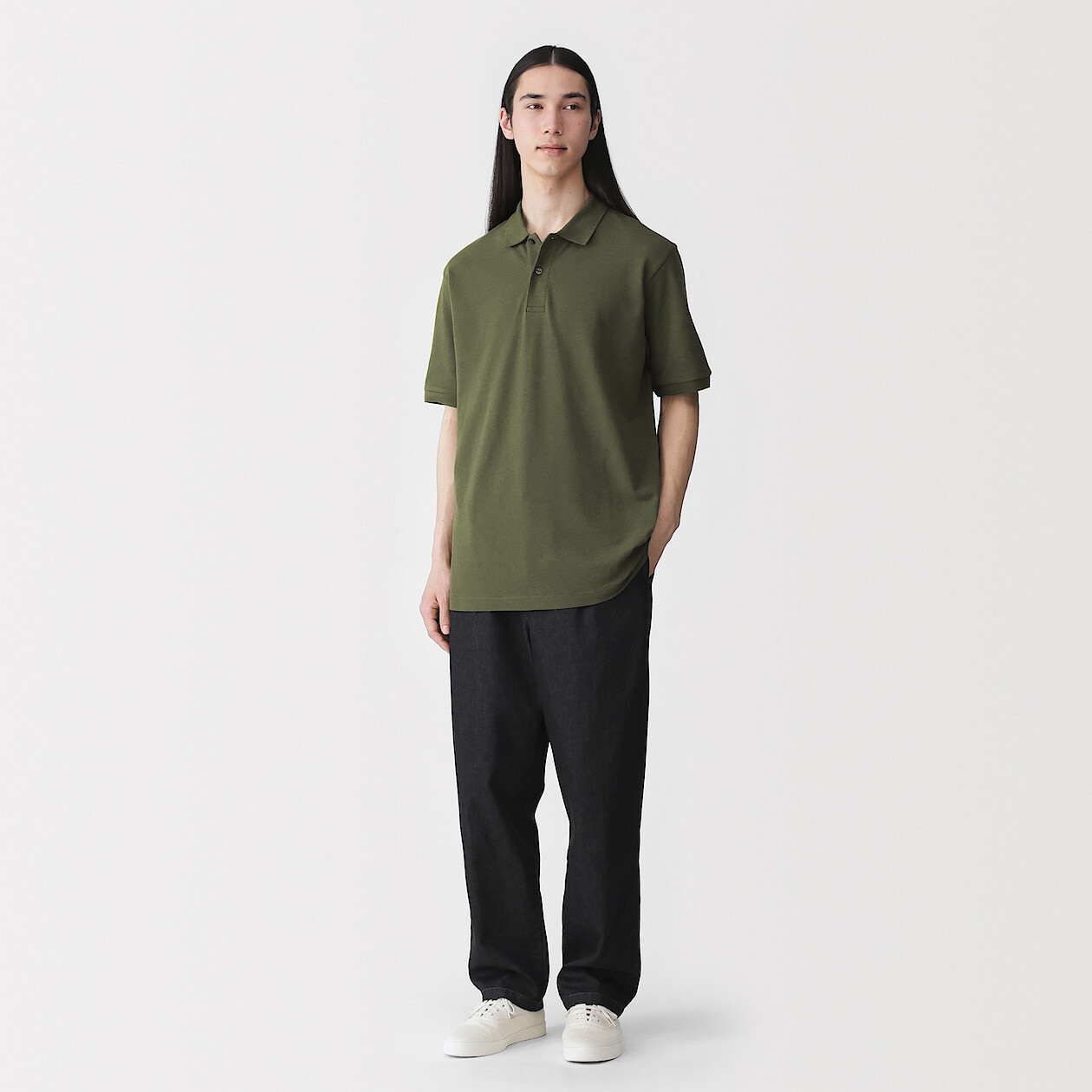 T-shirt polo khaki