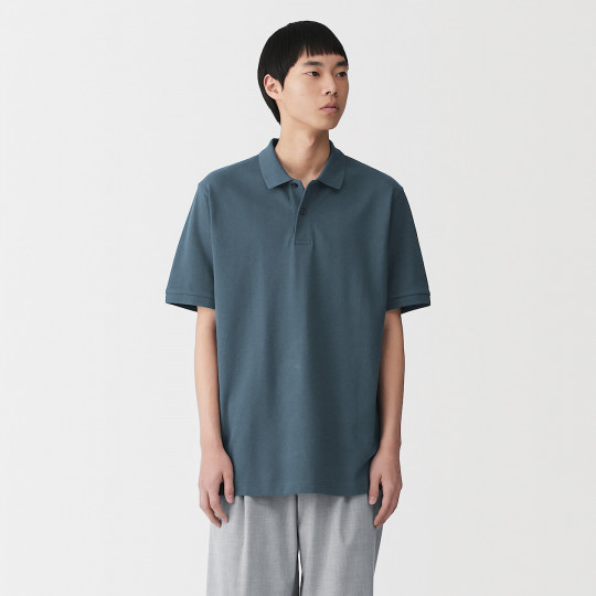 T-shirt polo niebieski