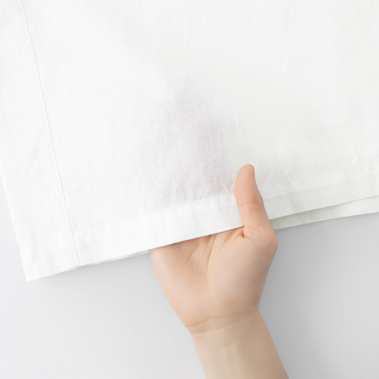Bluzka z krótkim rękawem z włóknem konopnym off white