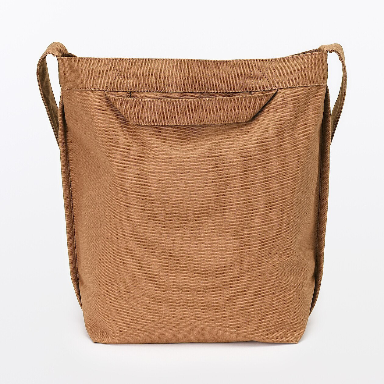 Torba tote bawełniana z długim paskiem camel