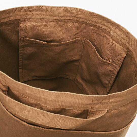 Torba tote bawełniana z długim paskiem camel